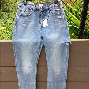 Levi's Distressed Blue Straight Leg Jeans